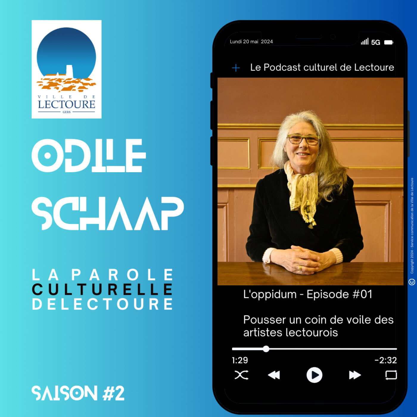 Odile Schaap, adjointe à la culture à la ville de Lectoure annonce l'agenda culturel 2024. EP1 episode artwork