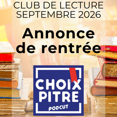 CLUB DE LECTURE - Septembre  2026 - Annonce de rentrée cover