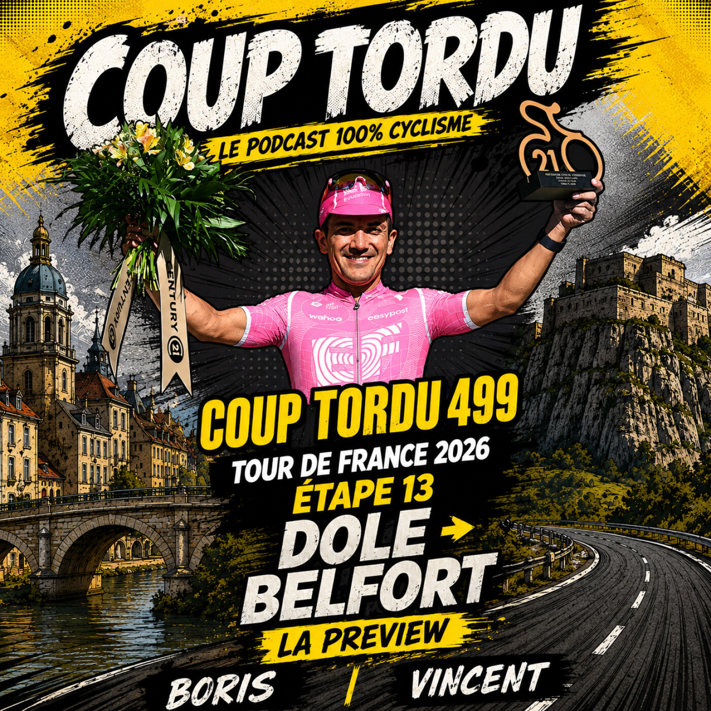 COUP TORDU 499 : TOUR DE FRANCE 2026, ETAPE 13, DOLE BELFORT, LA PREVIEW