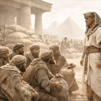 Genèse chapitre 42   La Famine en Canaan et l’Épreuve des Fils d’Israël cover