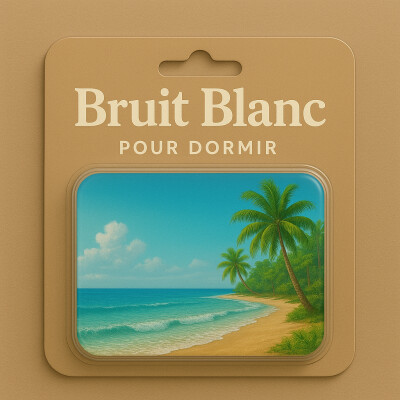 1H Bruit Blanc pour DORMIR | Une balade les pieds au bord de l'océan | ASMR cover