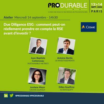 Crowe - Due Diligence ESG : comment peut-on réellement prendre en compte la RSE avant d’investir ? cover
