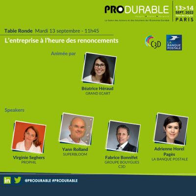 Table Ronde - L’entreprise à l’heure des renoncements cover