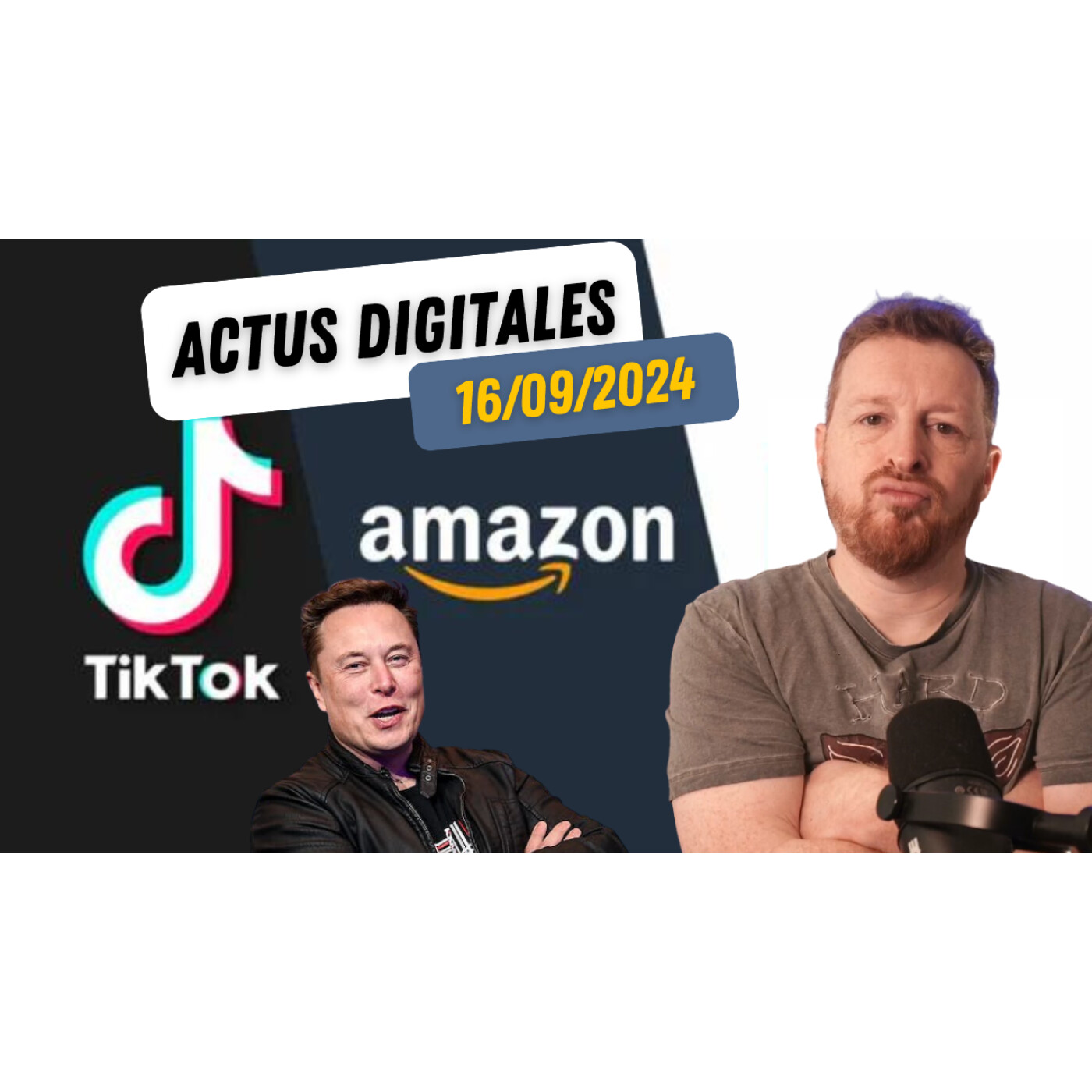 Amazon & TikTok révolutionnent le shopping - IA traduit 130 langues - IA et complotistes - Elon Musk episode artwork