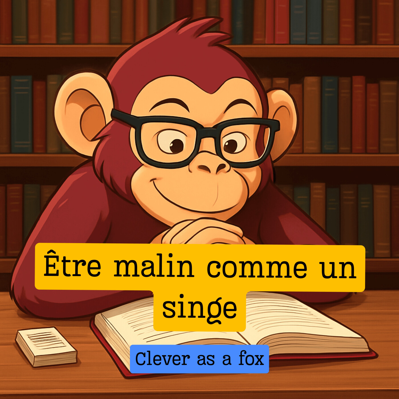 Expression française : "Être malin comme un singe"