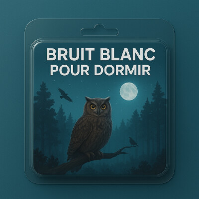 1 H Bruit Blanc pour DORMIR | Nuit douillette au son des hiboux au cœur des Alpes cover