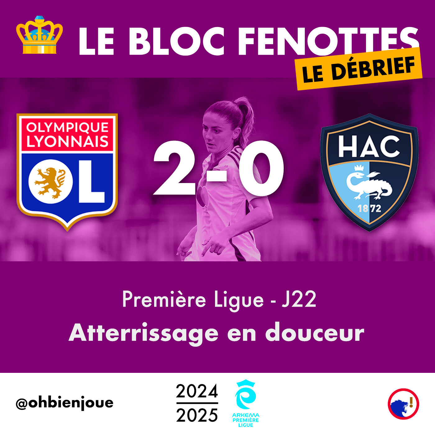 Le Bloc Fenottes - Le Débrief | OL Féminin - Le Havre (2-0) | Première Ligue 24-25 - J22 episode artwork