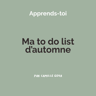 Ma to do list d'automne cover