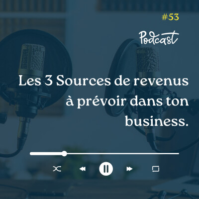 3 Minutes Pour Entreprendre #53 - Les 3 Sources de revenus à prévoir dans ton business cover