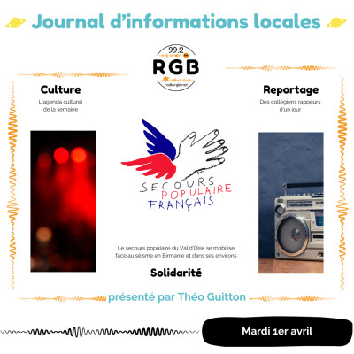 Journal du mardi 1er avril 2025 - Radio RGB 99.2 cover