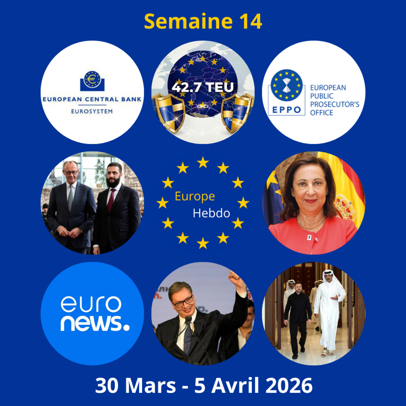 Le Parquet Européen enquête en Grèce, le Président syrien en Allemagne et élections mouvementées en Serbie