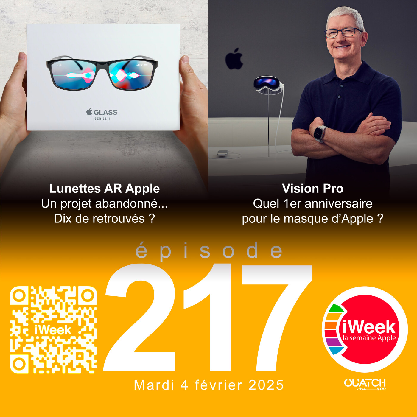cover of episode Apple abandonne un projet de lunettes AR et le Vision Pro fête son 1er anniversaire