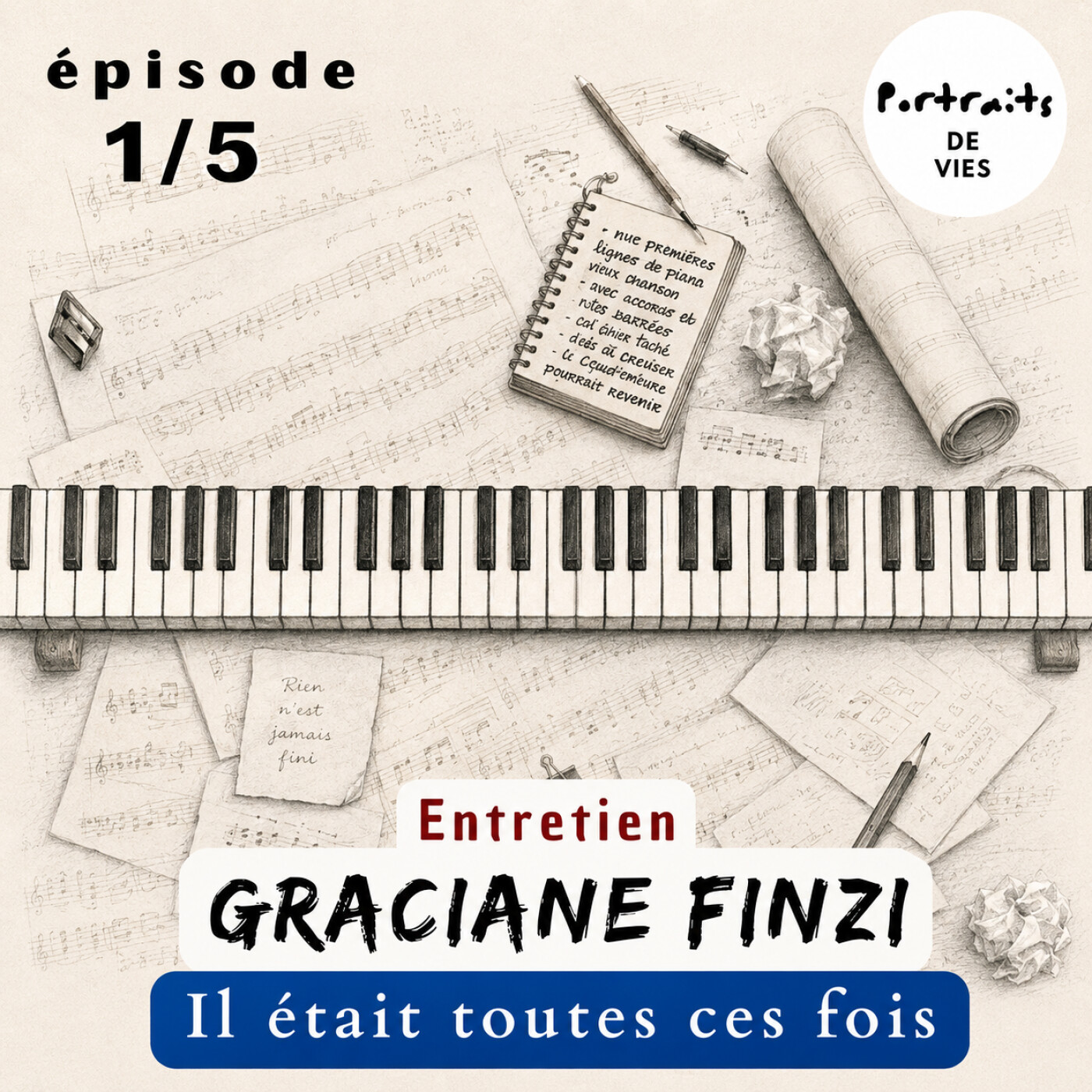 Graciane Finzi : Il était toutes ces fois - Episode 1/5 - "D'abord, je ne pensais que musique..." episode artwork