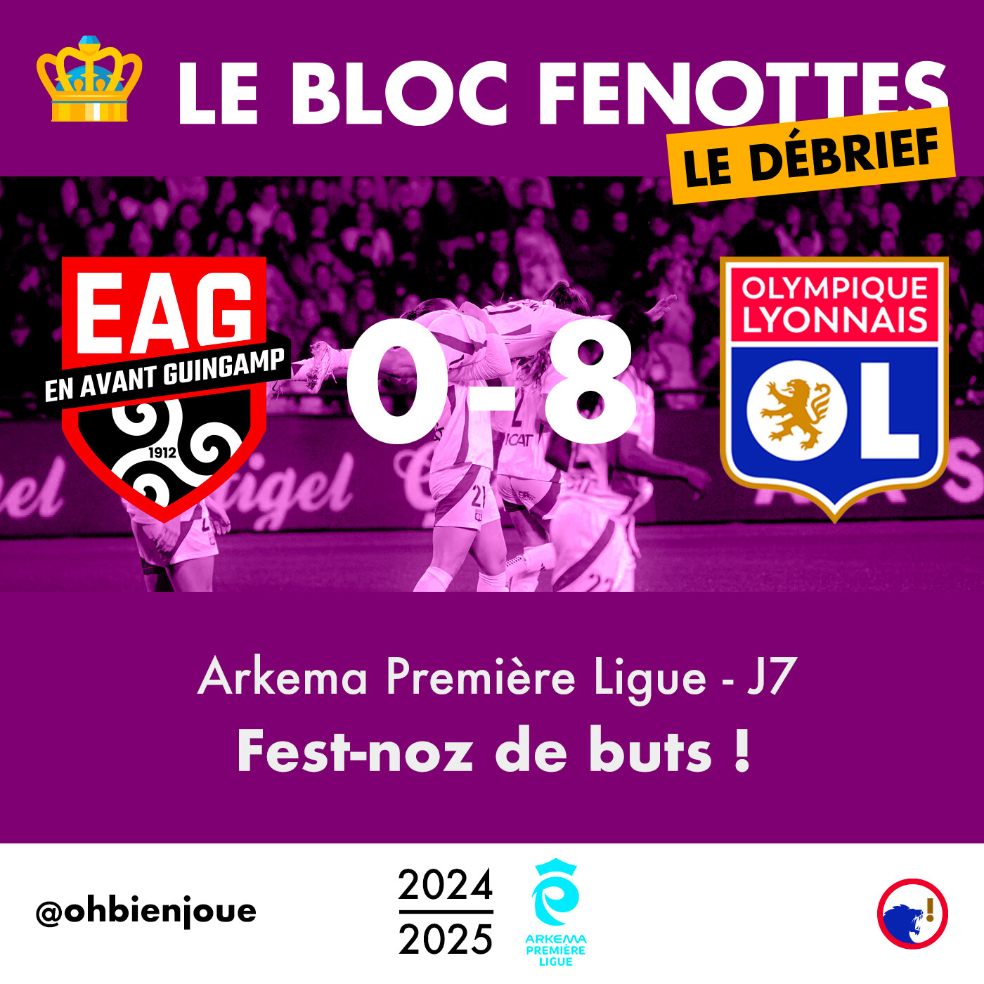 Le Bloc Fenottes - Le Débrief | En Avant Guingamp - OL Féminin (0-8) | Première Ligue 24-25 - J7 episode artwork