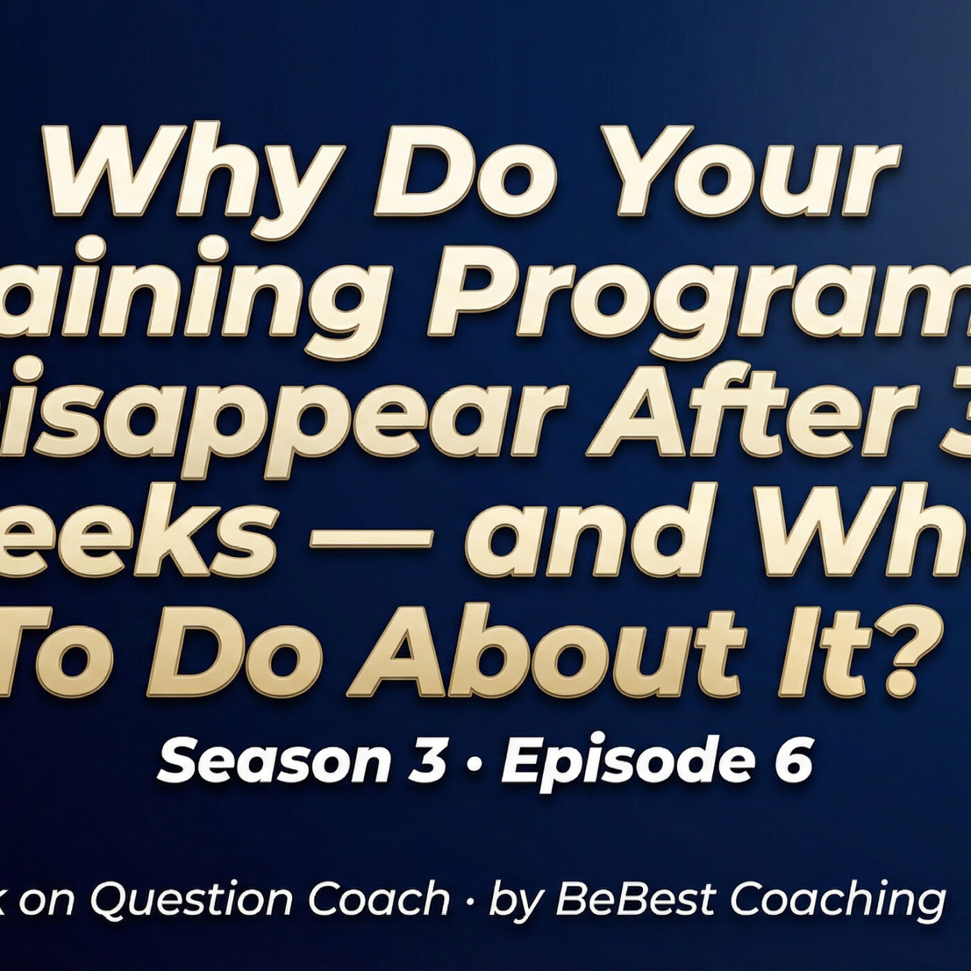 S3E6: The challenge of training lasting effects episode artwork