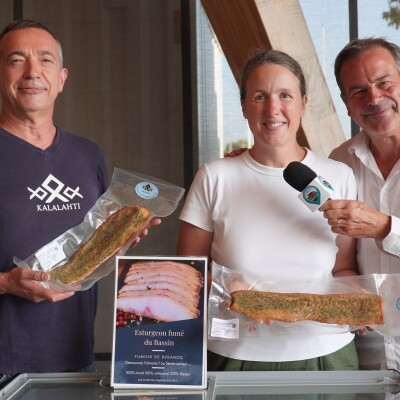 Depuis Le P'tit Mercat au Teich, Olivier Dumontet et Charlotte Bertruc nous présentent les déclinaisons d'esturgeons fumés Kalalahti cover