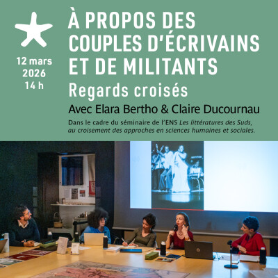 Les rendez-vous du salon de lecture - "À propos des couples d'écrivains et de militants - regards croisés" avec E. Bertho et C. Ducournau cover