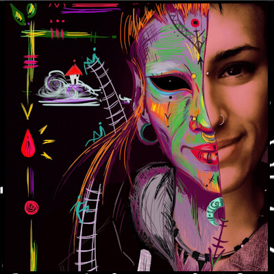 Liliana dessins & matiéres Festival des Dolmens pour K.T.B RADIO cover