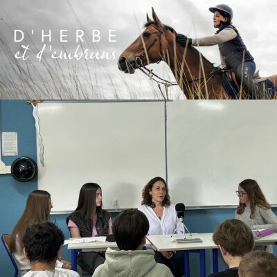 D’herbe et d’embruns « film de Céline Gualde : le cheval dans la Manche et dans la Baie par Héléna, Olivia et Maëlys (semaine du 30 juillet) cover