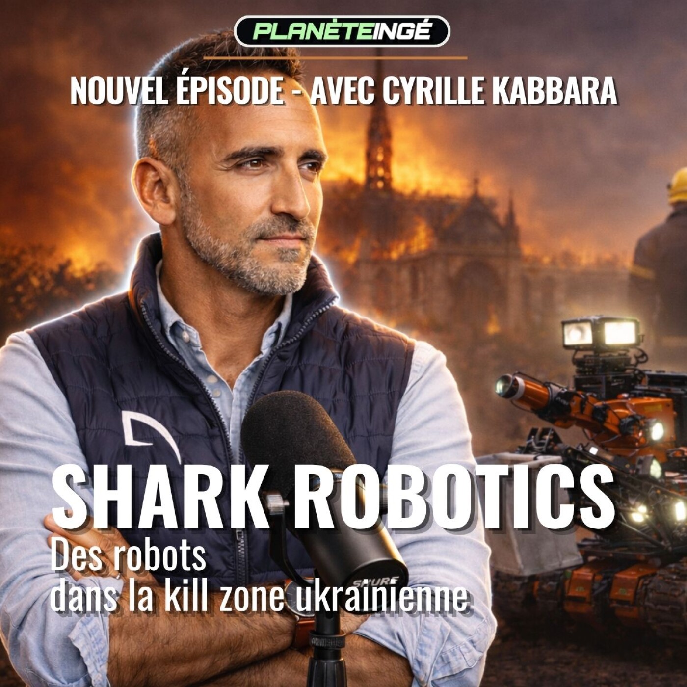 Planète Ingénieur : S5E7 - Il envoie des robots français pour sauver des vies en Ukraine - Cyrille Kabbara - CEO Shark Robotics