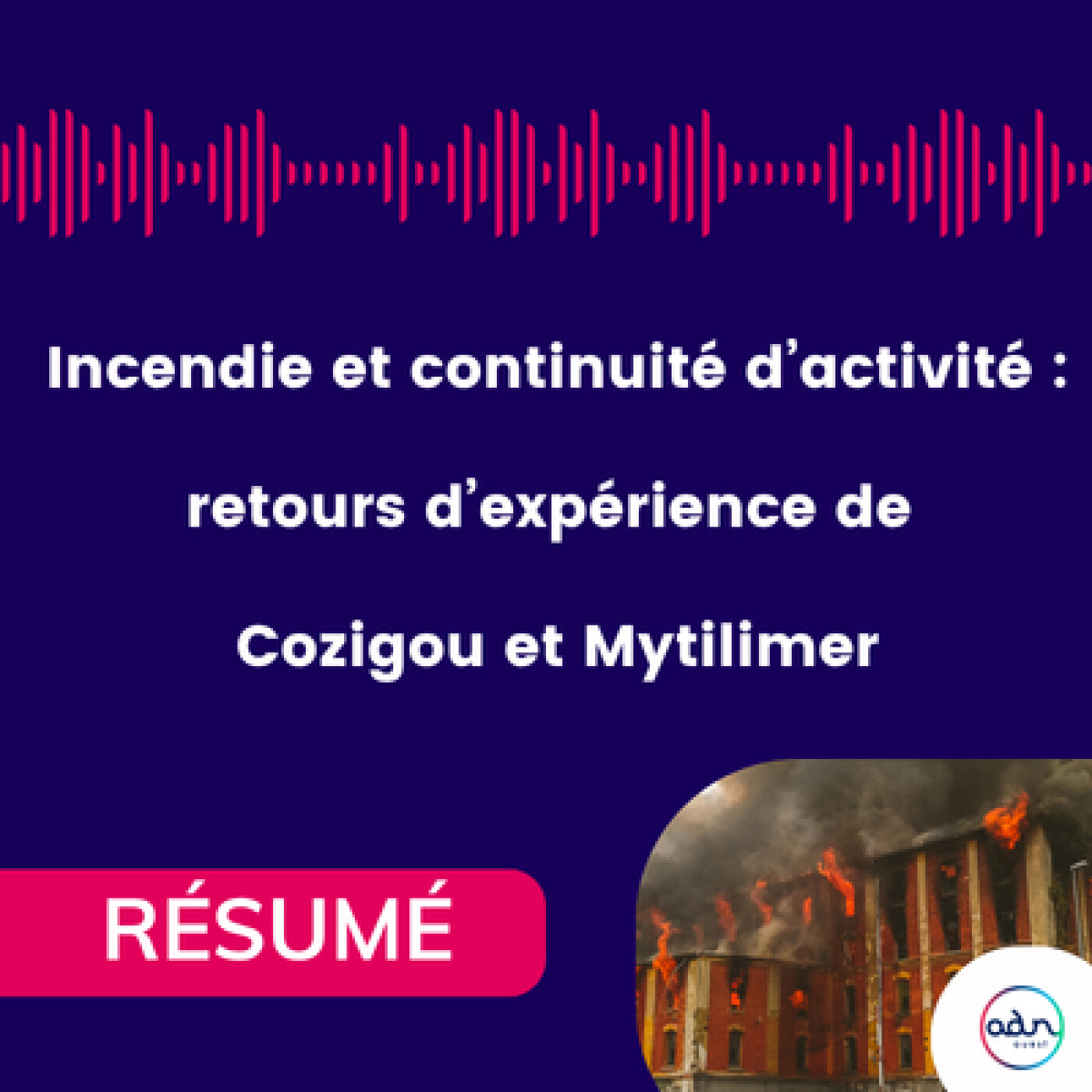 [Résumé] Incendie et continuité d’activité : retours d’expérience de Cozigou et Mytilimer episode artwork