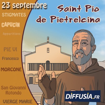 Le 6 août 1959, Padre Pio demande à la Vierge de Fatima, dont la statue passe dans sa ville, de lui rendre la santé. Il est exaucé cover
