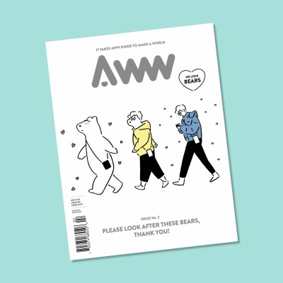 "Illustration therapy" in Aww magazine cover