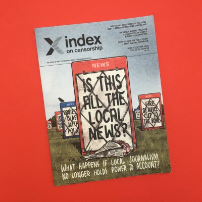 Fighting for freedom in Index on Censorship cover