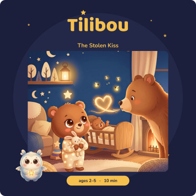 Noisette · The Stolen Kiss · little feelings and emotions · bedtime story · calm story to fall asleep · podcast for kids cover