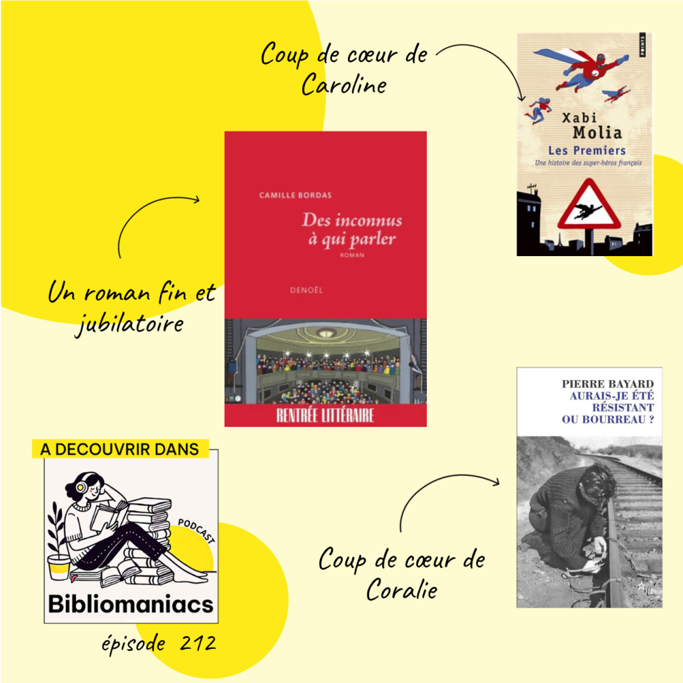 Épisode 212 Des inconnus à qui parler de Camille Bordas et nos coups de coeur