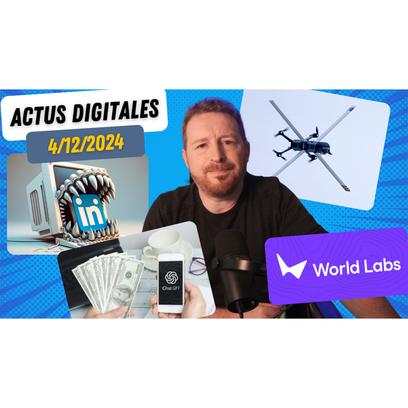 IA et authenticité sur LinkedIn, pub sur ChatGPT, photos en 3D, révolution du drone HX-2 ! episode artwork