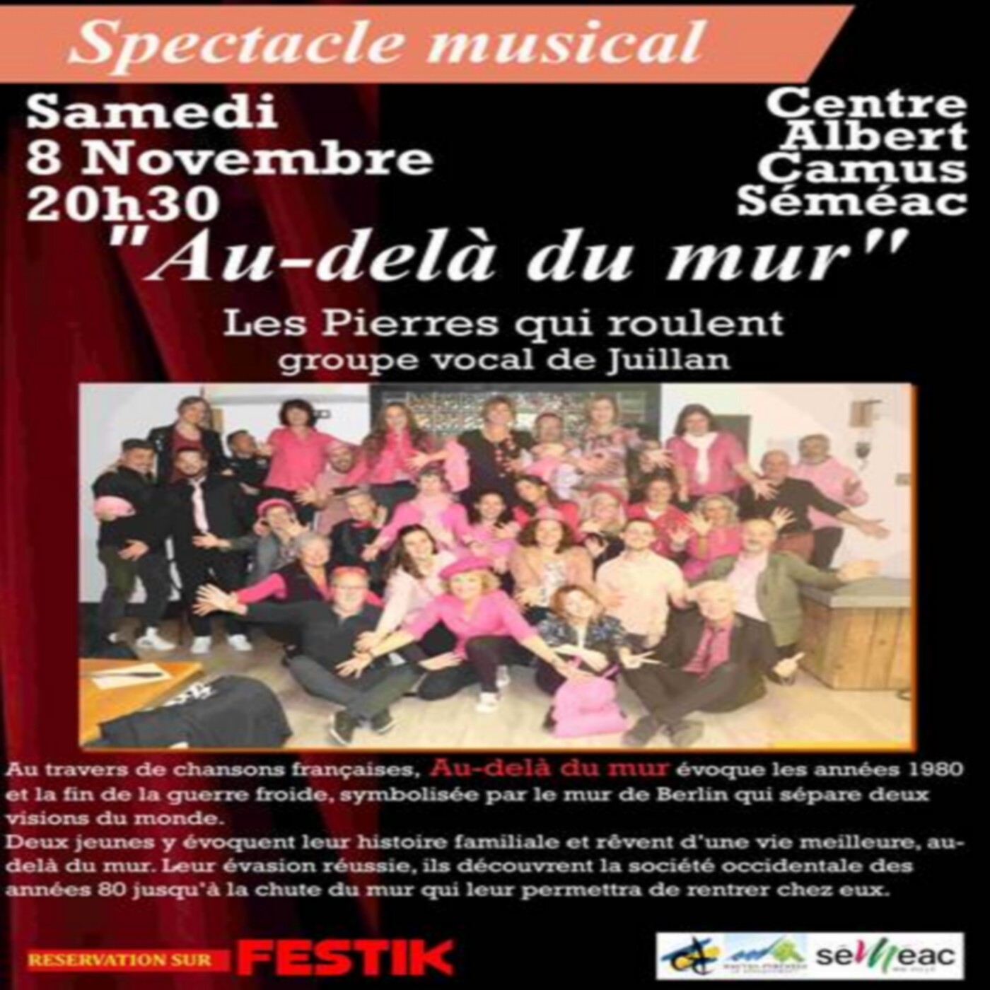 "Au delà du mur" avec  Les Pierres Qui Roulent au CAC de Séméac le 8 novembre 2025