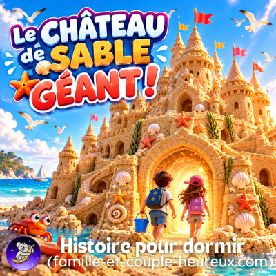 Le château de sable géant 🏰🌊 | Histoire pour s'endormir enfant | Histoire du soir | Patricia histoire cover