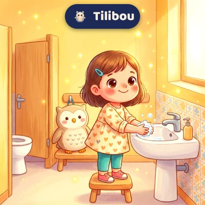 School · All by Myself, Like a Big Kid · story about using the toilet at school · potty learning · podcast for kids cover