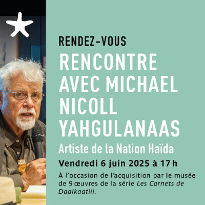 Les rendez-vous du salon de lecture - Les Carnets de Daalkaatlii : rencontre avec Micheal Nicoll Yahgulanaas" cover