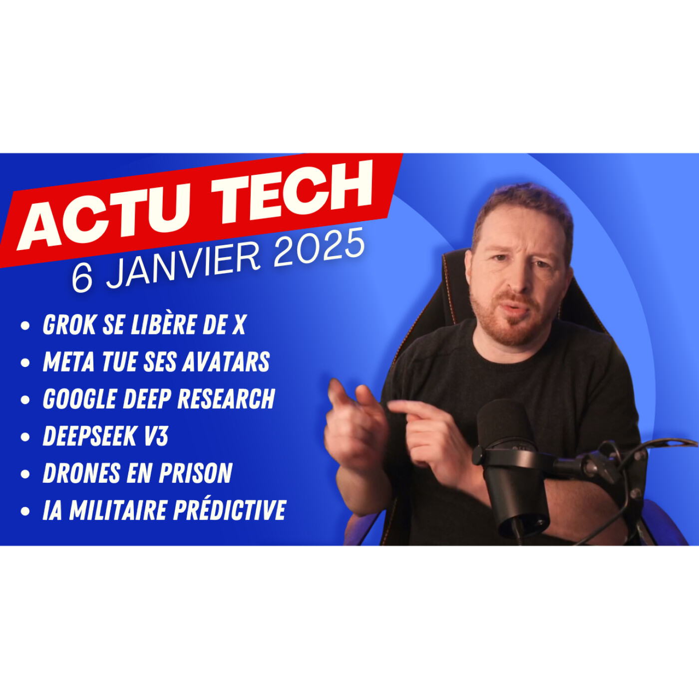 Grok s'émancipe, Meta capitule, Google révolutionne, DeepSeek, drones en prison et Skynet approche ! episode artwork