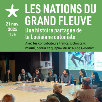 Les rendez-vous du salon de lecture : "Les nations du grand fleuve  - une histoire partagée de la lousiane coloniale" cover