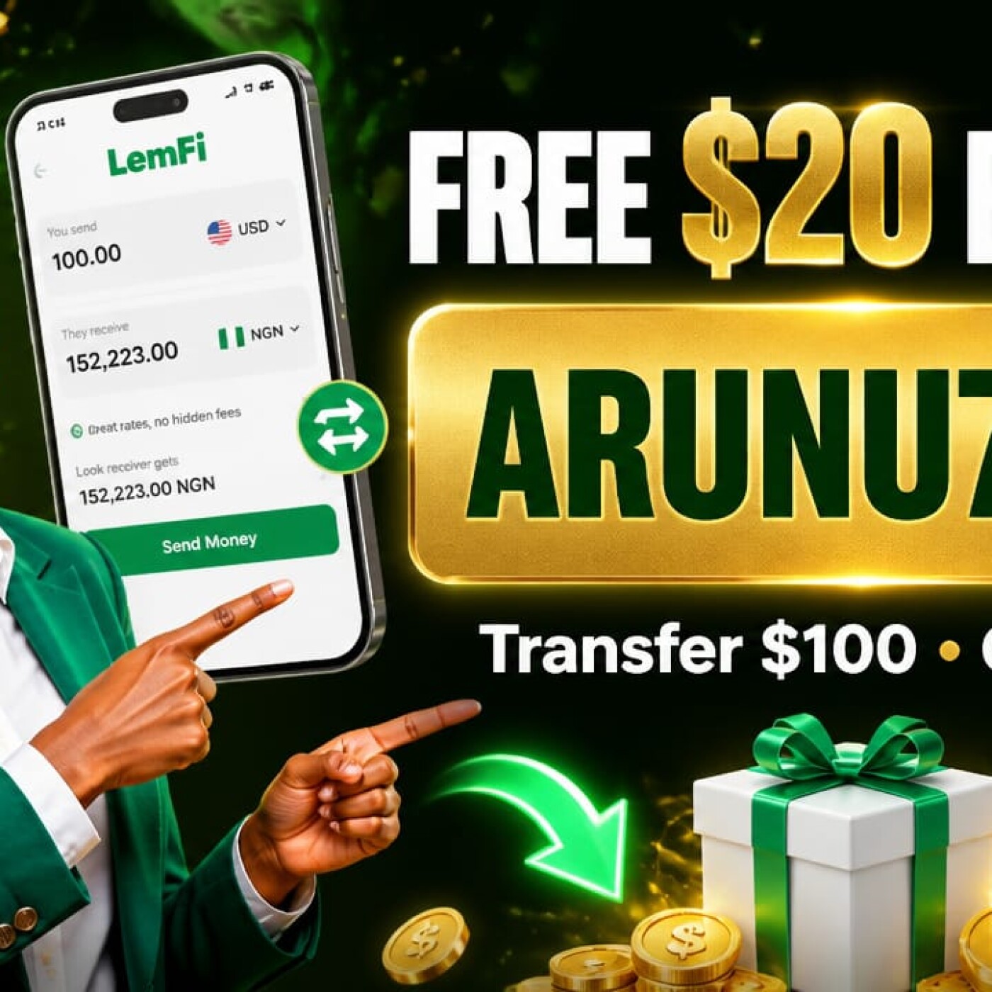 Get FREE $20 with LemFi Invite Code [ARUNU75W] – Start Sending Money Today podcast artwork