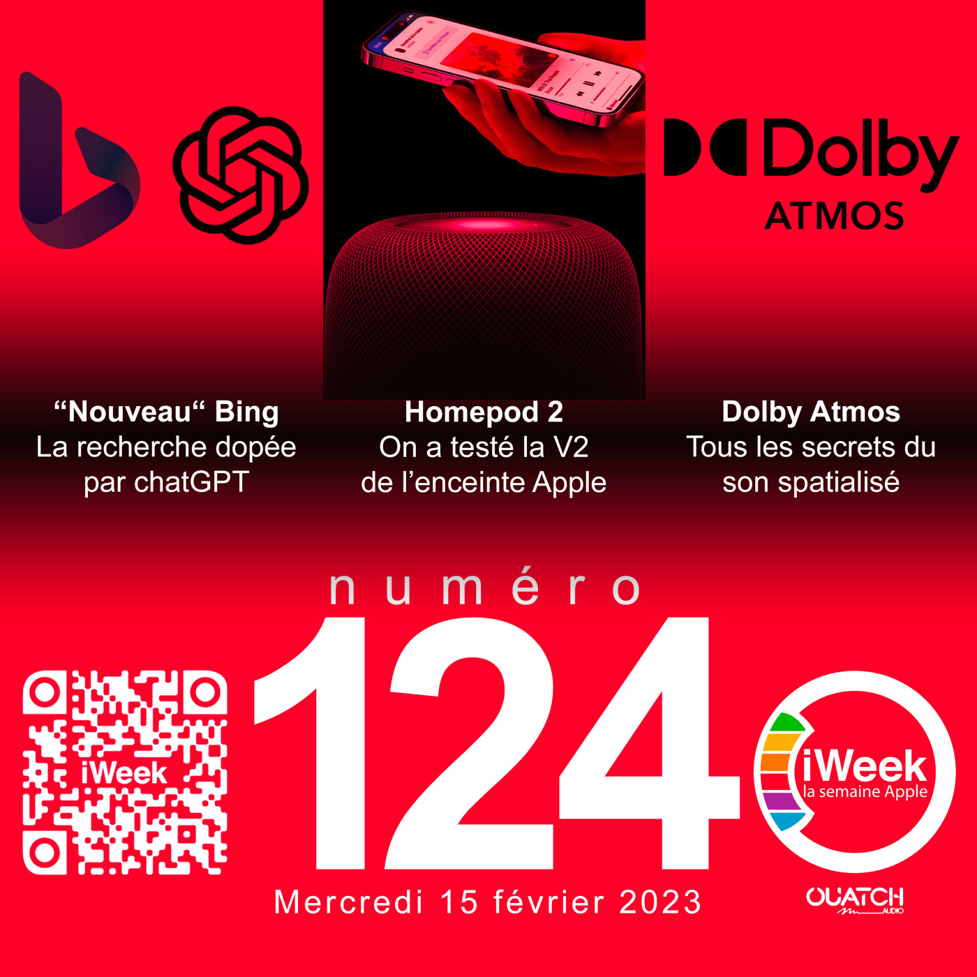 cover of episode Tests : Homepod 2 et nouveau Bing (dopé à chatGPT)