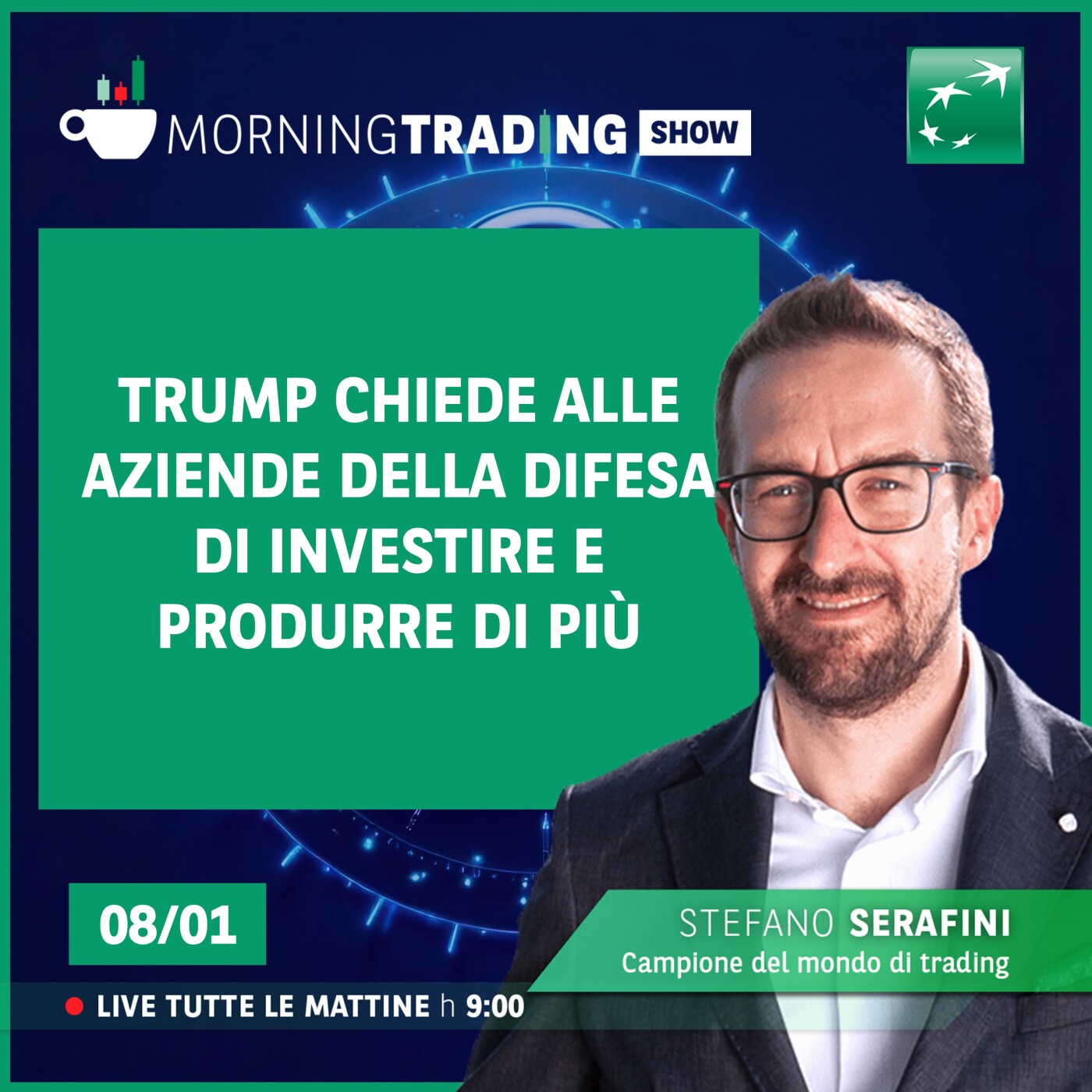 Trump chiede alle aziende della Difesa di investire e produrre di più - Morning Trading Show episode artwork