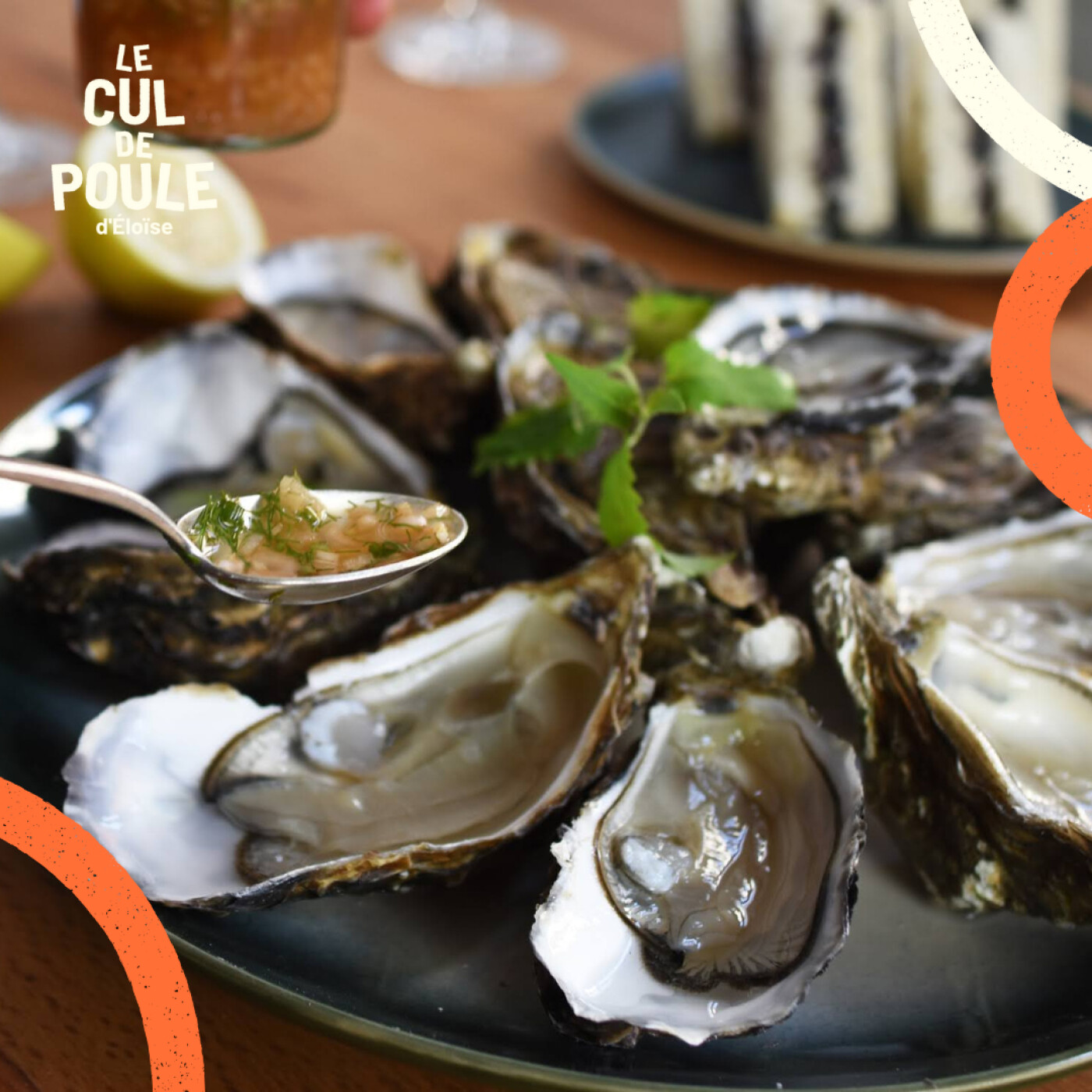 #25 - Huîtres, vinaigre du potager, club au beurre d'algues