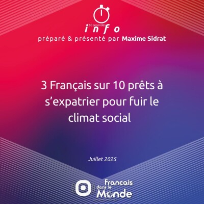 3 Français sur 10 prêts à s'expatrier pour fuir le climat social cover