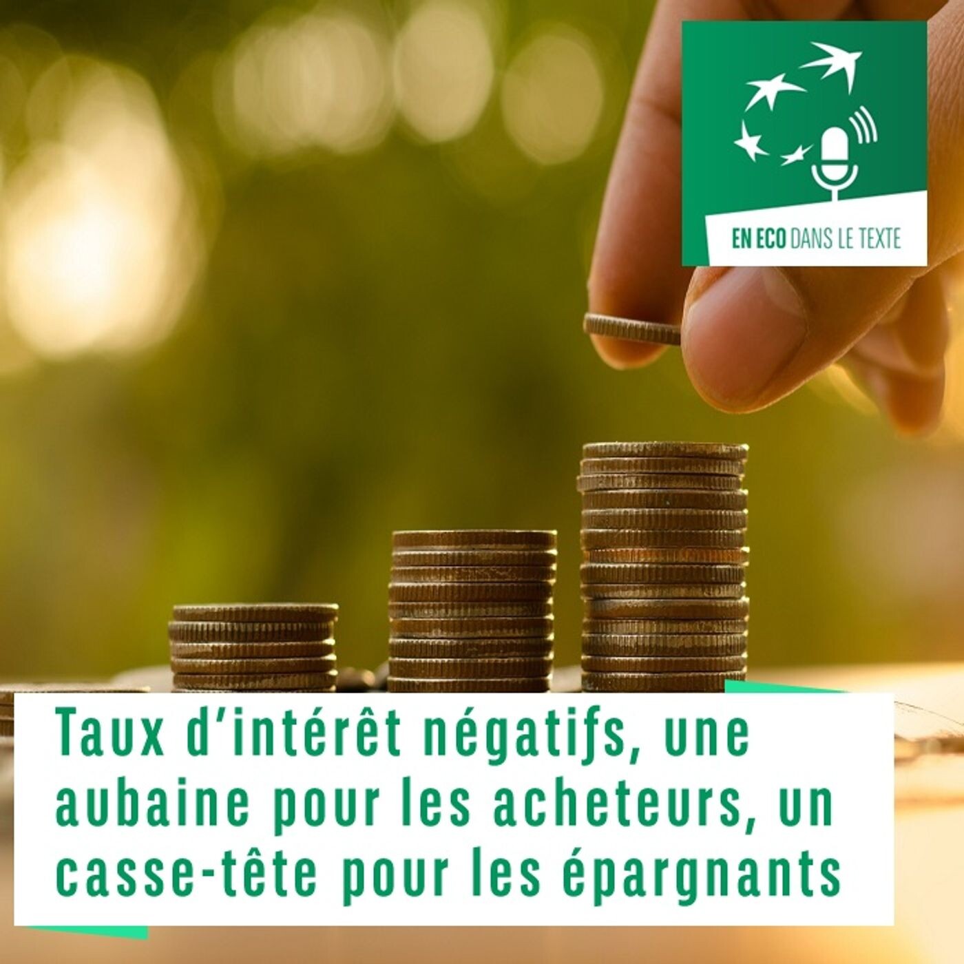 #02 – Taux d’intérêt négatifs, une aubaine pour les acheteurs, un casse-tête pour les épargnants episode artwork