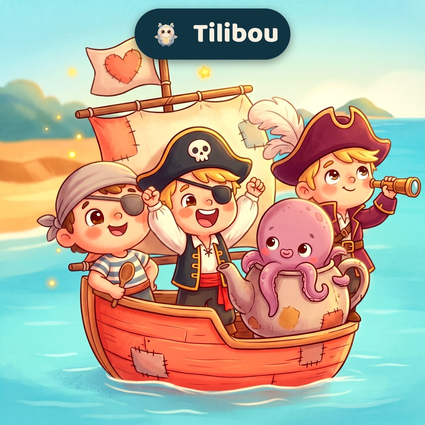 Tom the Pirate · The Star That Fell at the End of the World · story about helping together · star · bedtime story