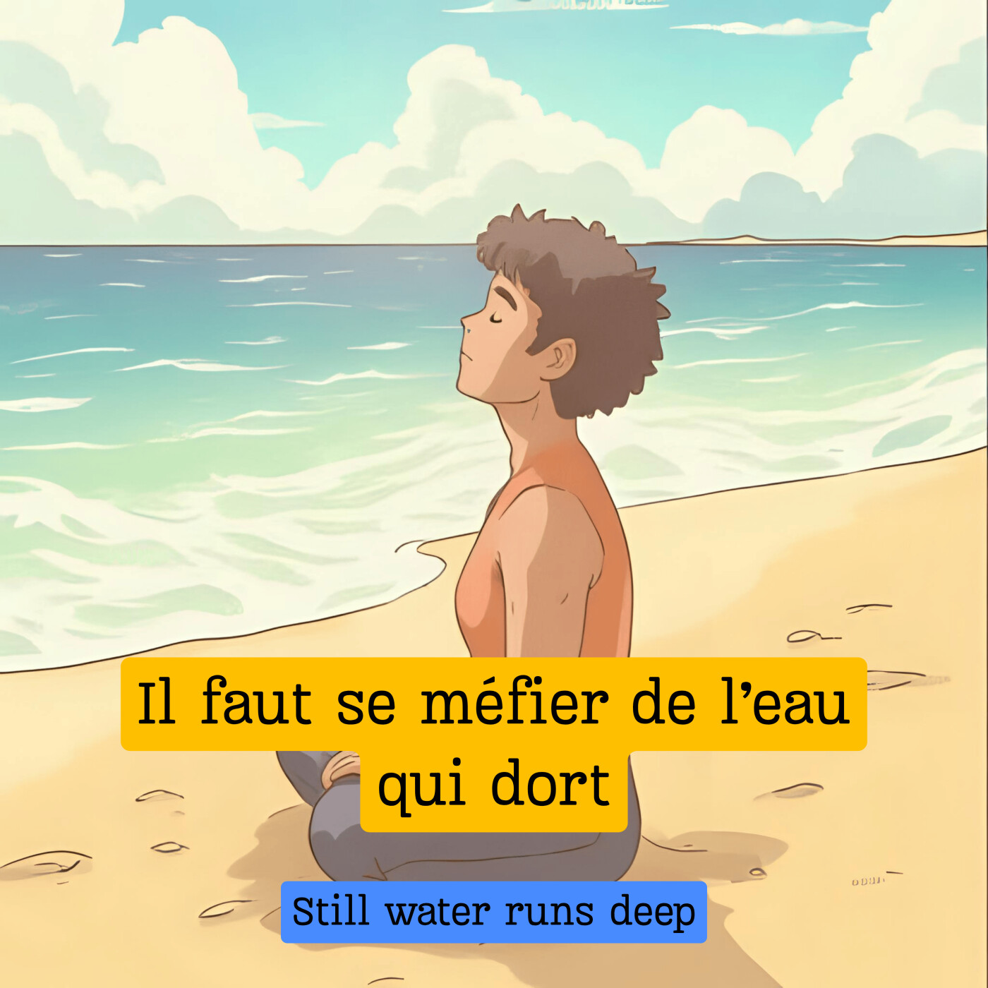 Expression française : "Il faut se méfier de l'eau qui dort"