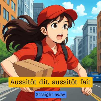 Expression française : "Aussitôt dit aussitôt fait" cover