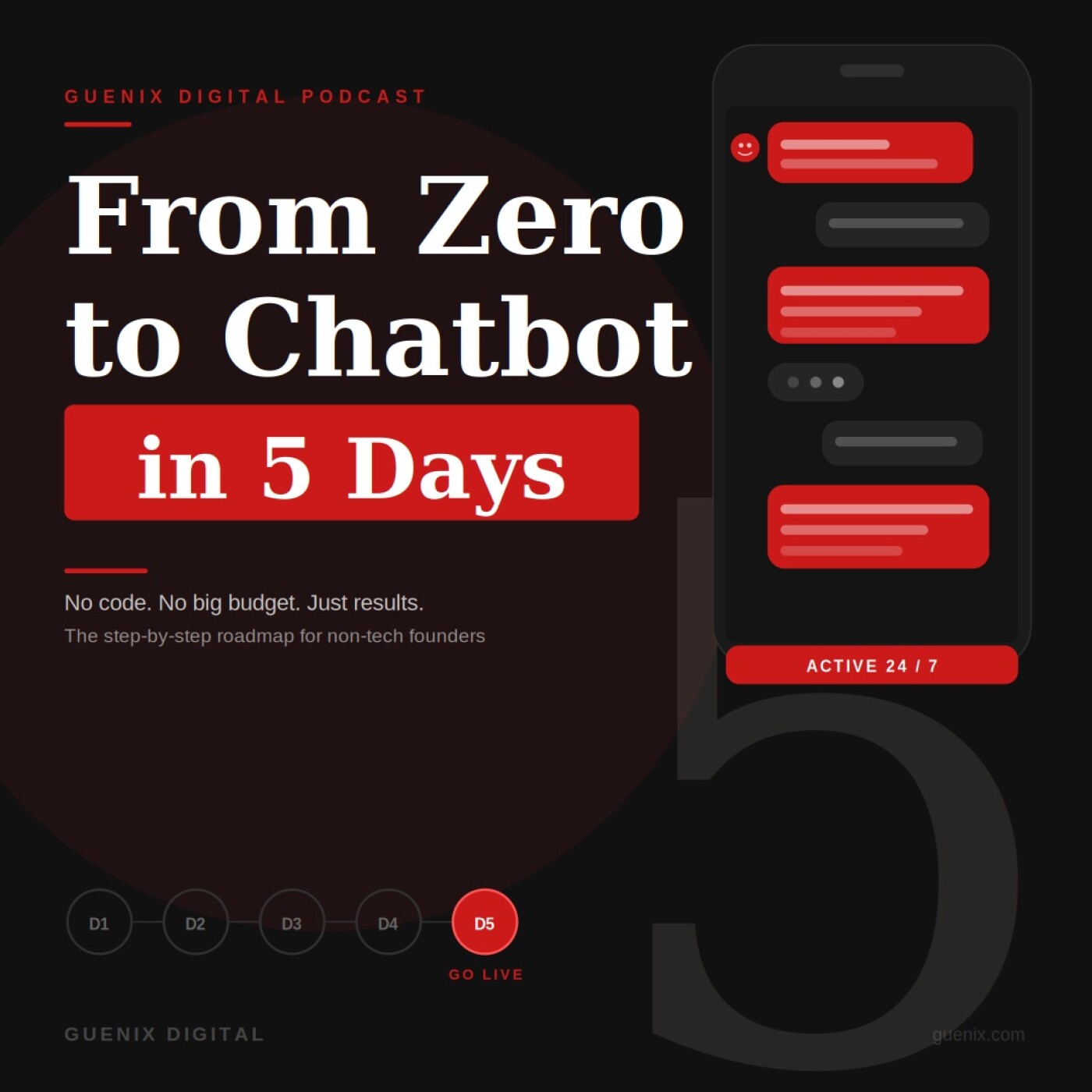 From Zero to Chatbot: The 5-Day Roadmap for Non-Tech Founders episode artwork