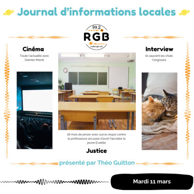 Journal du mercredi 12 mars 2025 - Radio RGB 99.2 cover