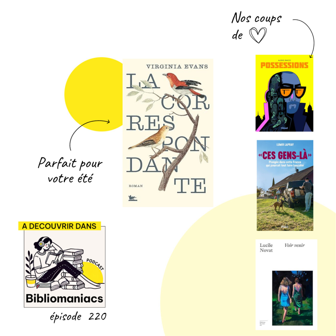 Épisode 220 La correspondante de Virginia Evans, et nos coups de cœur