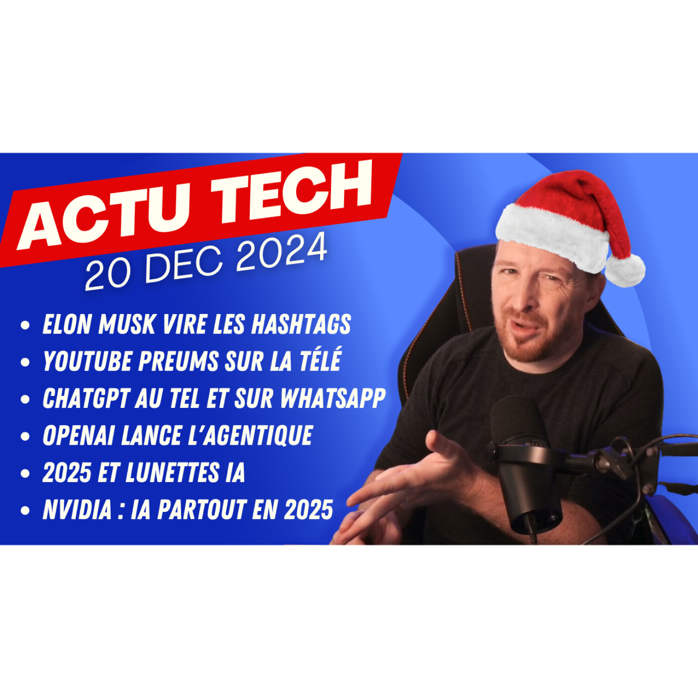 ChatGPT sur WhatsApp, Agentique, Youtube, Lunettes IA, Adios hashtags et Nvidia à fond sur l'IA episode artwork